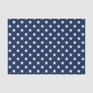 Patriottische marineblauw Vlag Stars Pattern Tissuepapier