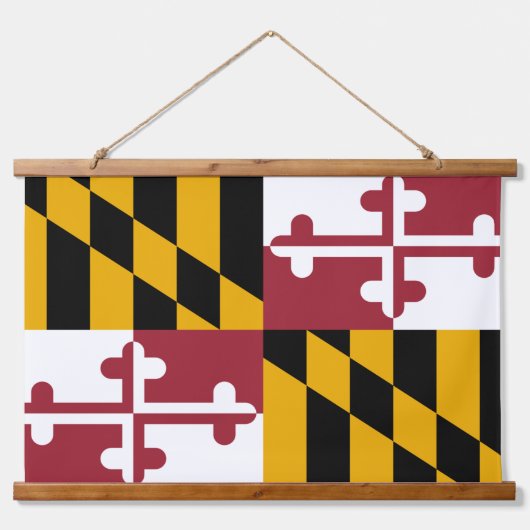 Patriottische maryland Tapestry, Maryland Flag Hangend Wandkleed (Voorkant)