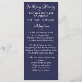 Patriottische Memorial Funeral Prayer Bladwijzer K Menu (Achterkant)