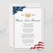 Patriottische Memorial Kaart Dank u kaart (Achterkant)