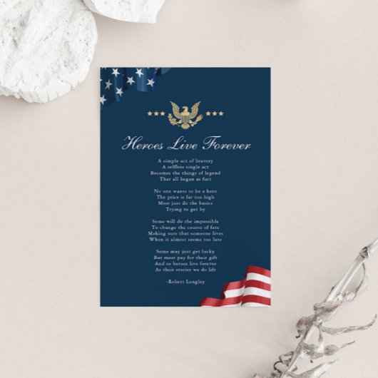 Patriottische Memorial Kaart Notitiekaartje