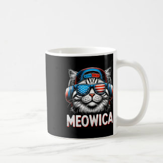Patriottische Meowica 4 juli Cat Amerikaanse vlag Koffiemok
