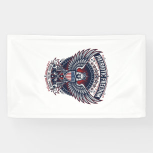 Patriottische Metal Wings Patriot Muziek Rock Meta Spandoek