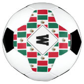 Patriottische MEXICO FLAG Monogram Voetbal (Gedraaid)