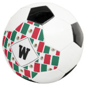 Patriottische MEXICO FLAG Monogram Voetbal (Drie kwart)