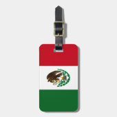 Patriottische Mexico vlag Bagagelabel (Voorkant verticaal)
