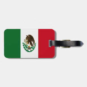 Patriottische Mexico vlag Bagagelabel