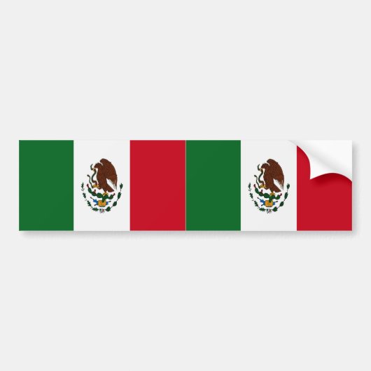 Patriottische Mexico vlag Bumpersticker (Voorkant)