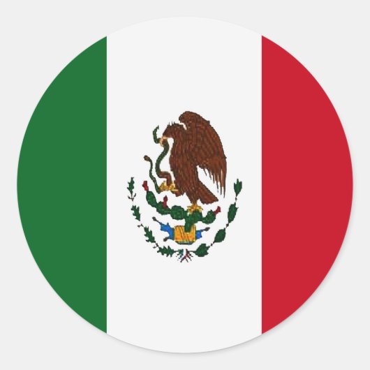 Patriottische Mexico vlag Ronde Sticker (Voorkant)