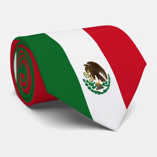 Patriottische Mexico vlag Stropdas (Opgerold)
