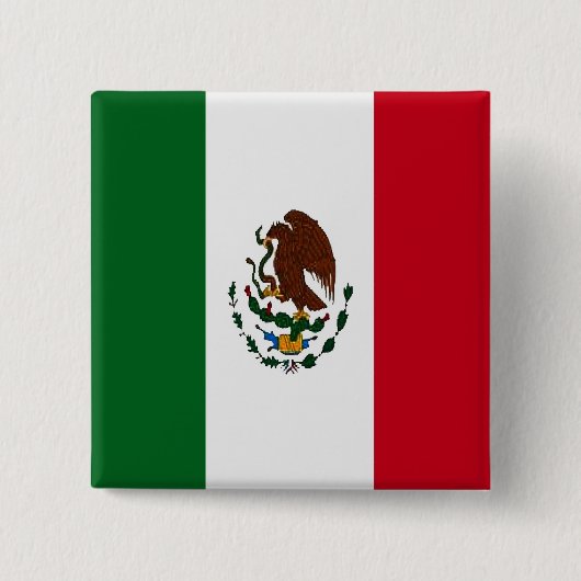 Patriottische Mexico vlag Vierkante Button 5,1 Cm (Voorkant)