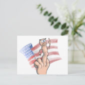 Patriottische middelvinger briefkaart (Staand voorkant)