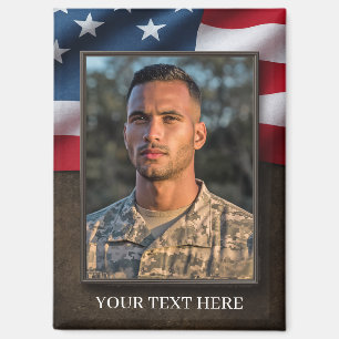 Patriottische Militaire Fotomagneet Magneet