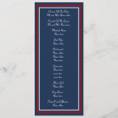 Patriottische Militaire Huwelijksprogramma's Programma (Achterkant)