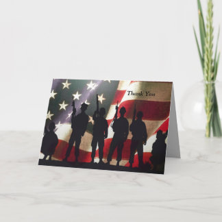 Patriottische Militaire Soldaat Dank U Gepersonali Bedankkaart