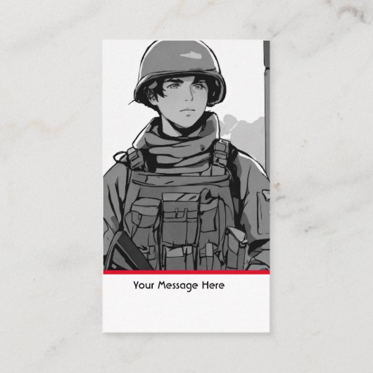 Patriottische Militaire USA Kerstmis Informatiekaartje (Achterkant)