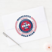 Patriottische Minnesota Circle Design Sticker (Envelop)