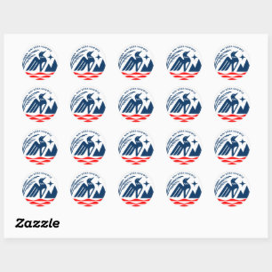 Patriottische Minnesota State Seal Stickers
