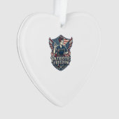 Patriottische Moeder Met Naaimachine Vector Grafis Ornament (voorkant)