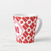 Patriottische monogam CANADA FLAG Latte Mok (Rechterhoek)