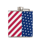 Patriottische Monogrammed Stars Strepen Rood Wit B Heupfles (Achterkant)