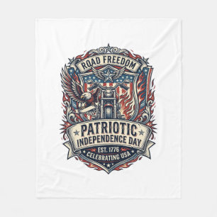 Patriottische Motor Patriot Biker Weg Vrijheid Pat Fleece Deken