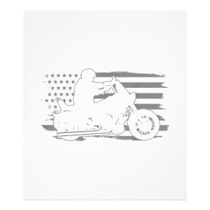 Patriottische motorfiets Amerikaanse vlag Biker Foto Afdruk