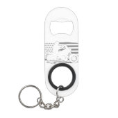 Patriottische motorfiets Amerikaanse vlag Biker Mini Flessenopener (Voorkant)
