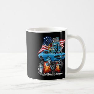 Patriottische Muscle Car Funny Dragster Usa Hotrod Koffiemok