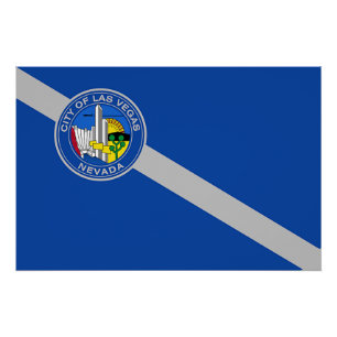 Patriottische muur poster met vlag van Las Vegas Perfect Poster