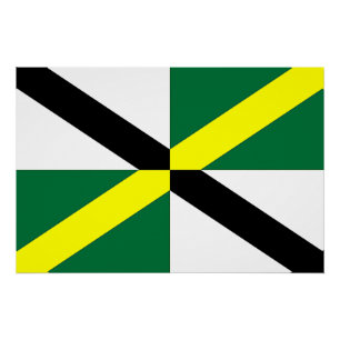 Patriottische muur poster met vlag van Monterey Perfect Poster