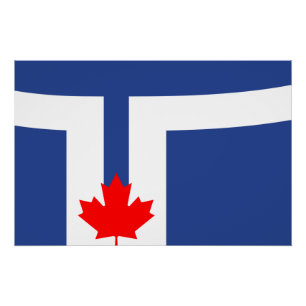 Patriottische muurposter met de vlag van Toronto Perfect Poster