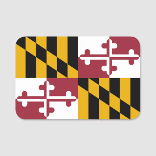 Patriottische naammarkering met vlag van Maryland, Naamplaatje
