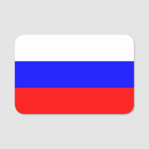 Patriottische naammarkering met vlag van Rusland Naamplaatje