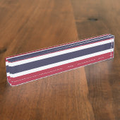 Patriottische naamplaat voor op bureau met de vlag naambordje (Zijkant)