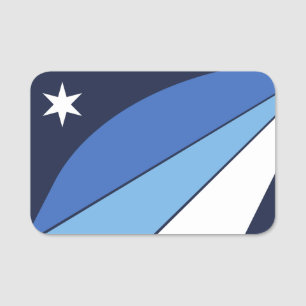 Patriottische naamplaatje met vlag van Columbia Ci