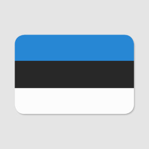 Patriottische naamplaatje met vlag van Estland
