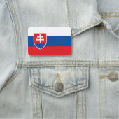 Patriottische naamplaatje met vlag van Slowakije (In situ)
