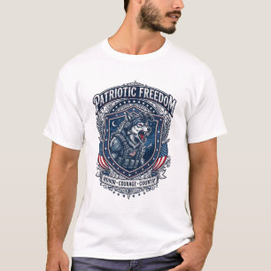 Patriottische Nachtmissie Patriot Wolf Militair Ge T-shirt