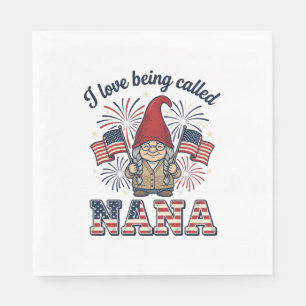 Patriottische Nana Gnome Vintage Oma Shirt Des Servet