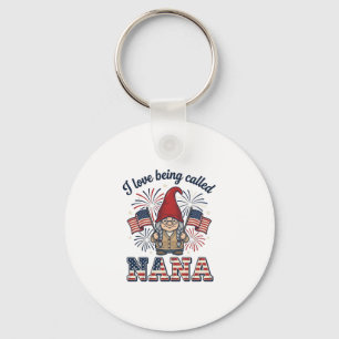 Patriottische Nana Gnome Vintage Oma Shirt Des Sleutelhanger