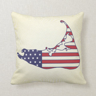 Patriottische Nantucket Map in sterren en stripes Kussen