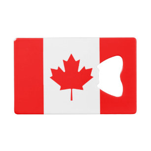 Patriottische nationale vlag van CANADA Kredietkaart Flessenopener