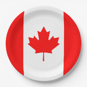 Patriottische Nationale Vlag van CANADA Papieren Bordje