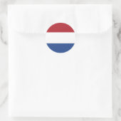 Patriottische Nederlandse vlag Ronde Sticker (Tas)