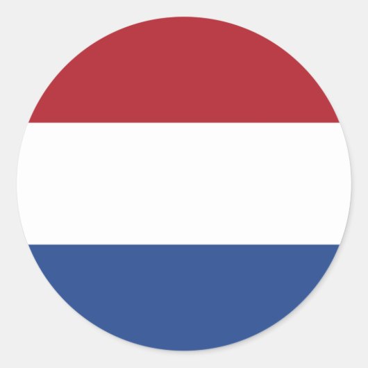 Patriottische Nederlandse vlag Ronde Sticker (Voorkant)
