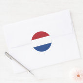 Patriottische Nederlandse vlag Ronde Sticker (Envelop)