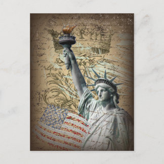 Patriottische New Yorkse Vrijheidsbeeld Briefkaart