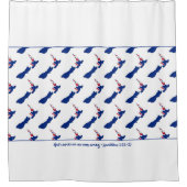 Patriottische NIEUWE ZEELAND  scripts Douchegordijn (Voorkant)