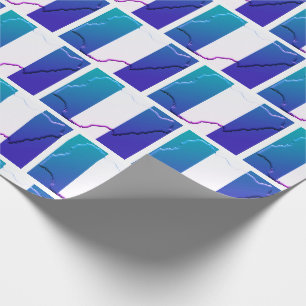 Patriottische NIGERIA VLAG MAP Teal Blauw Cadeaupapier